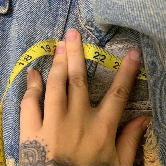 Courtshop BDG Distressed Blue Denim Jacket XL - Picture 7 of 10